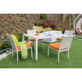 Weather Resistant Poly Rattan Stackable Coffee Dining Set